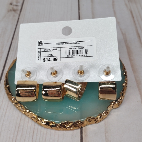 🍉5 For $25* SUGARFIX by BaubleBar Crystal Hoop Earring Set - Picture 3 of 4